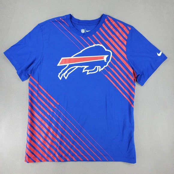 Nike Other - NIKE Buffalo Bills‎ NFL DRI-FIT Jersey T-Shirt Mens Size L Striped Mexico Logo